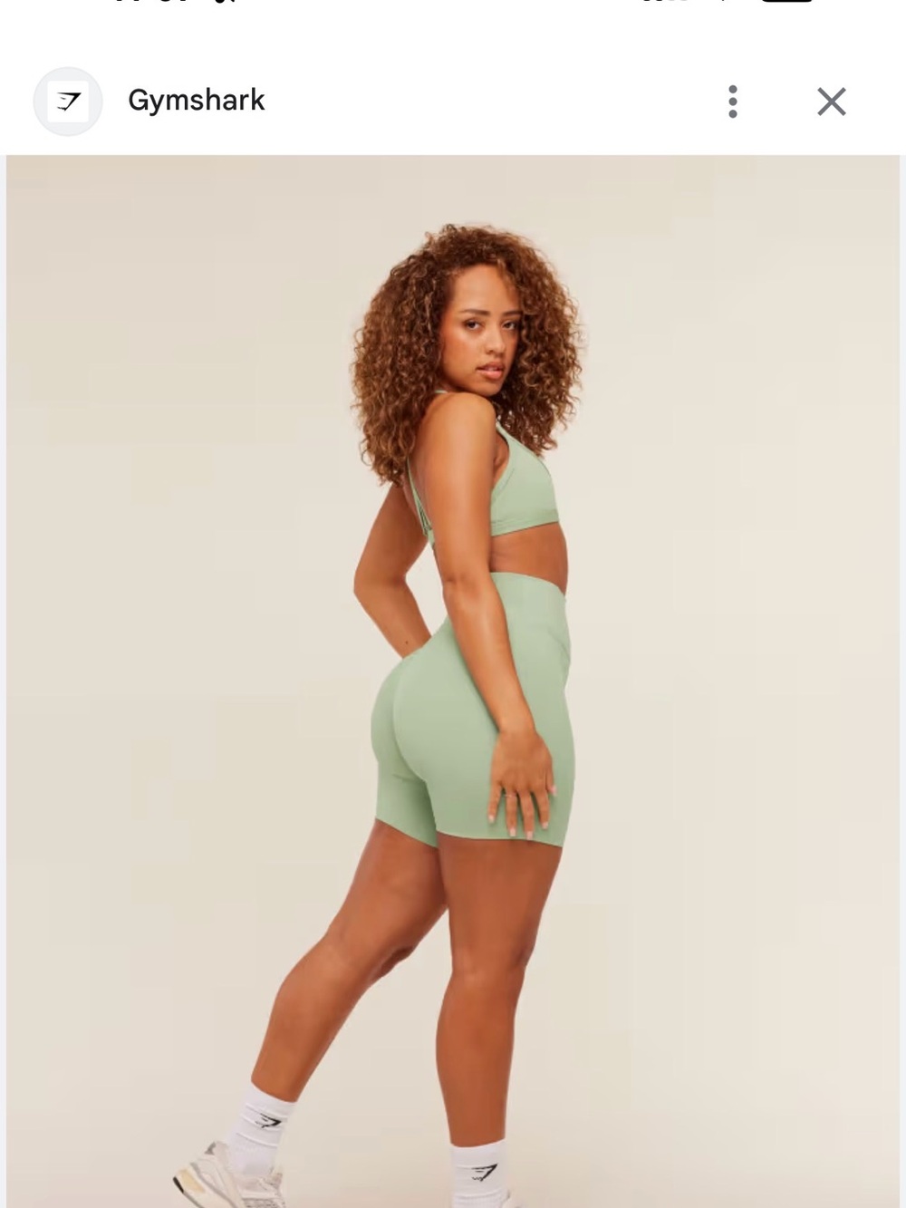 Gymshark x Whitney Simmons High-Waist Women’s sage Green Bike Shorts